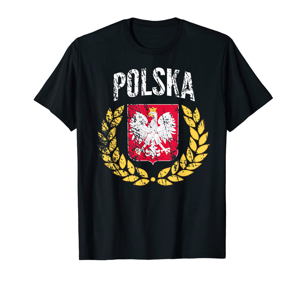 Poland Soccer Jersey Styled Distressed T-Shirt - Graphic Print for Adults - T-Shirt, Sweatshirt, Hoodie