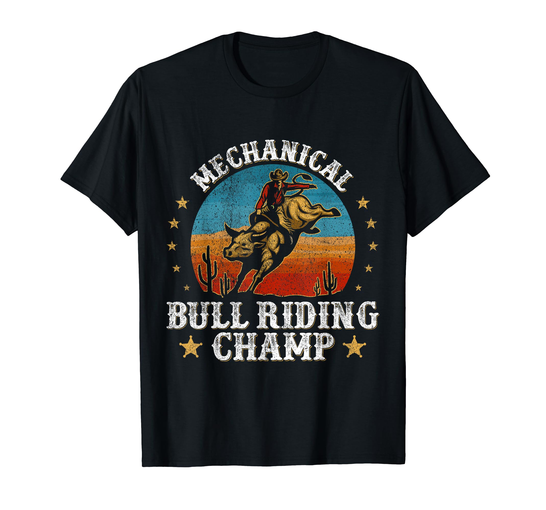Mechanical Bull Riding Champ Bull T-Shirt - Minimalist Print for Adults - T-Shirt, Sweatshirt, Hoodie