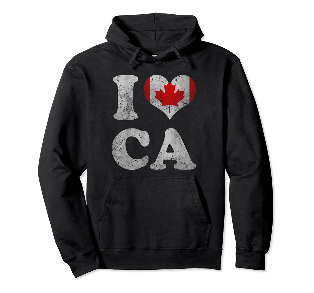 Love Canada Heart Flag Canadian Hoodie - Casual Everyday Wear for Adults - T-Shirt, Sweatshirt, Hoodie