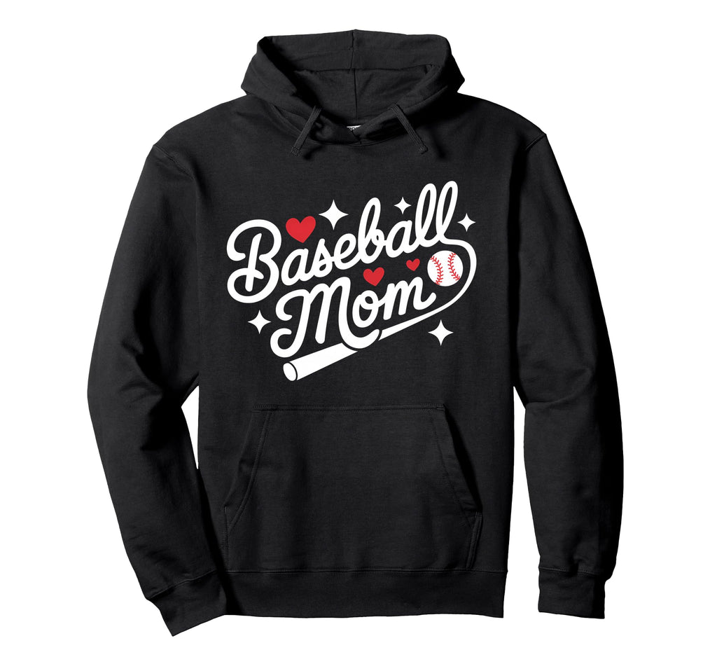 Baseball Mom Sports Player Mother Hoodie - Custom Art Print for Adults - T-Shirt, Sweatshirt, Hoodie