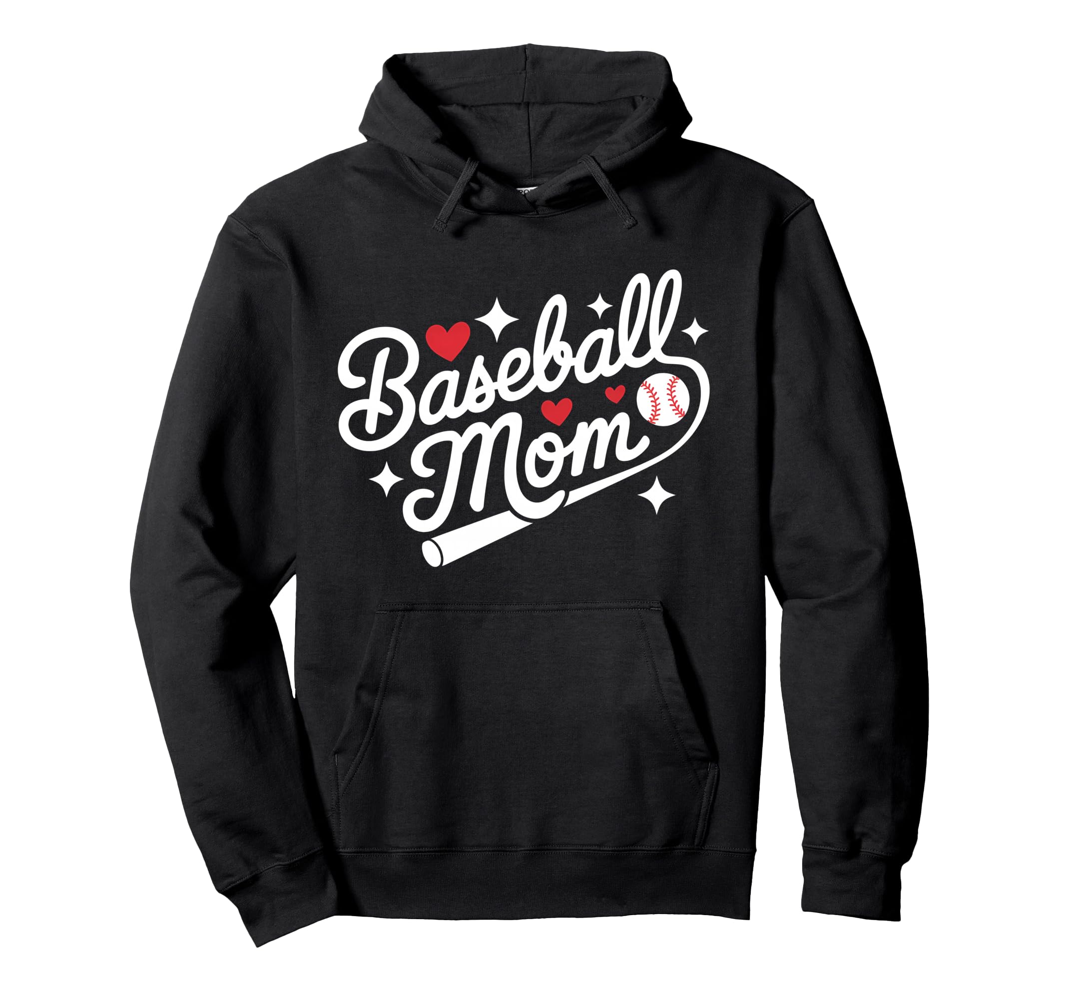 Baseball Mom Sports Player Mother Hoodie - Custom Art Print for Adults - T-Shirt, Sweatshirt, Hoodie