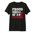 Mens Proud Baseball Pitcher Uncle T-Shirt - Custom Art Print Unisex - T-Shirt, Sweatshirt, Hoodie