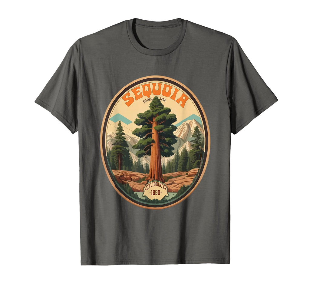 Sequoia National Park Tree T-Shirt - Custom Art Print Men Women - T-Shirt, Sweatshirt, Hoodie