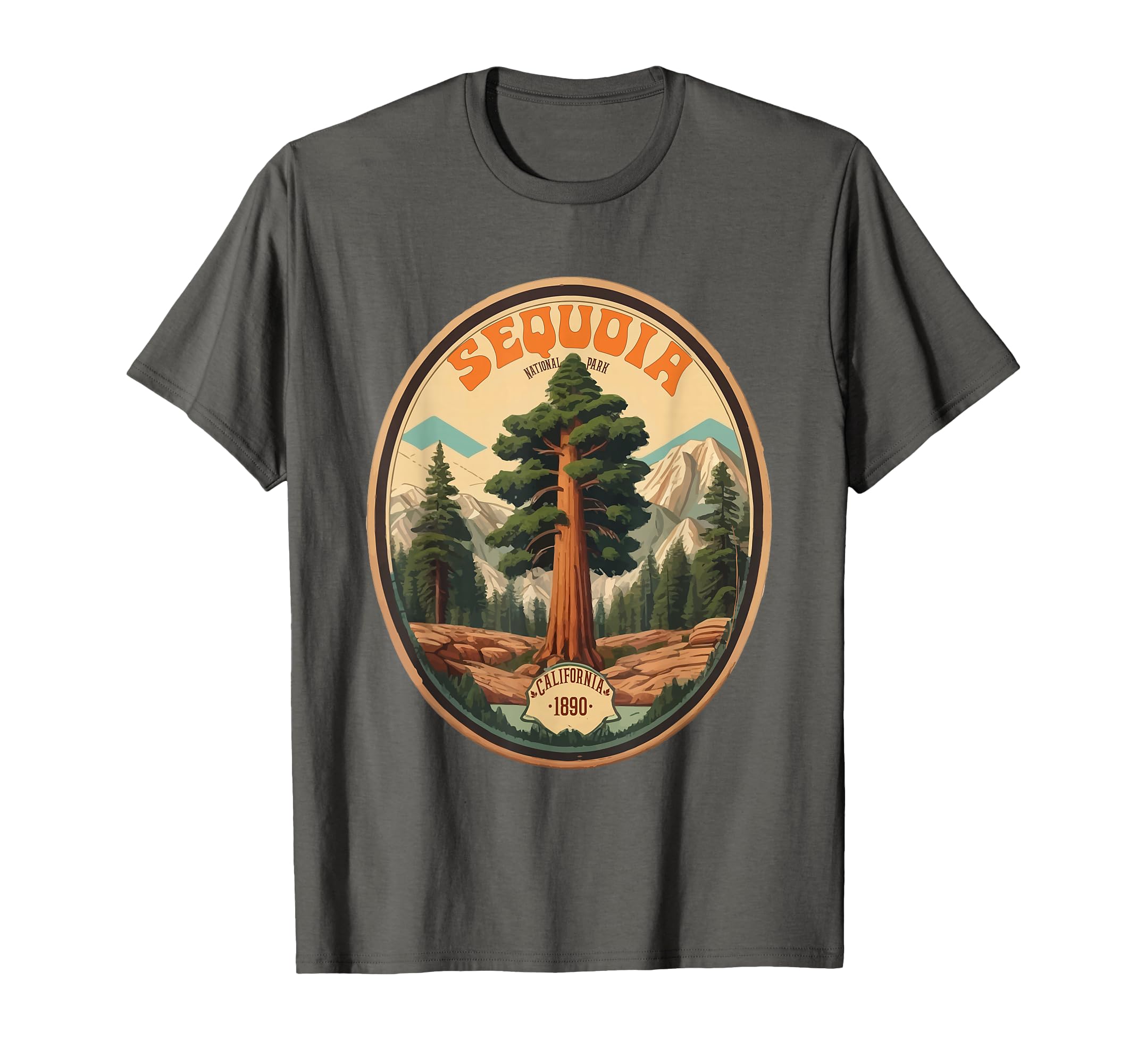 Sequoia National Park Tree T-Shirt - Custom Art Print Men Women - T-Shirt, Sweatshirt, Hoodie