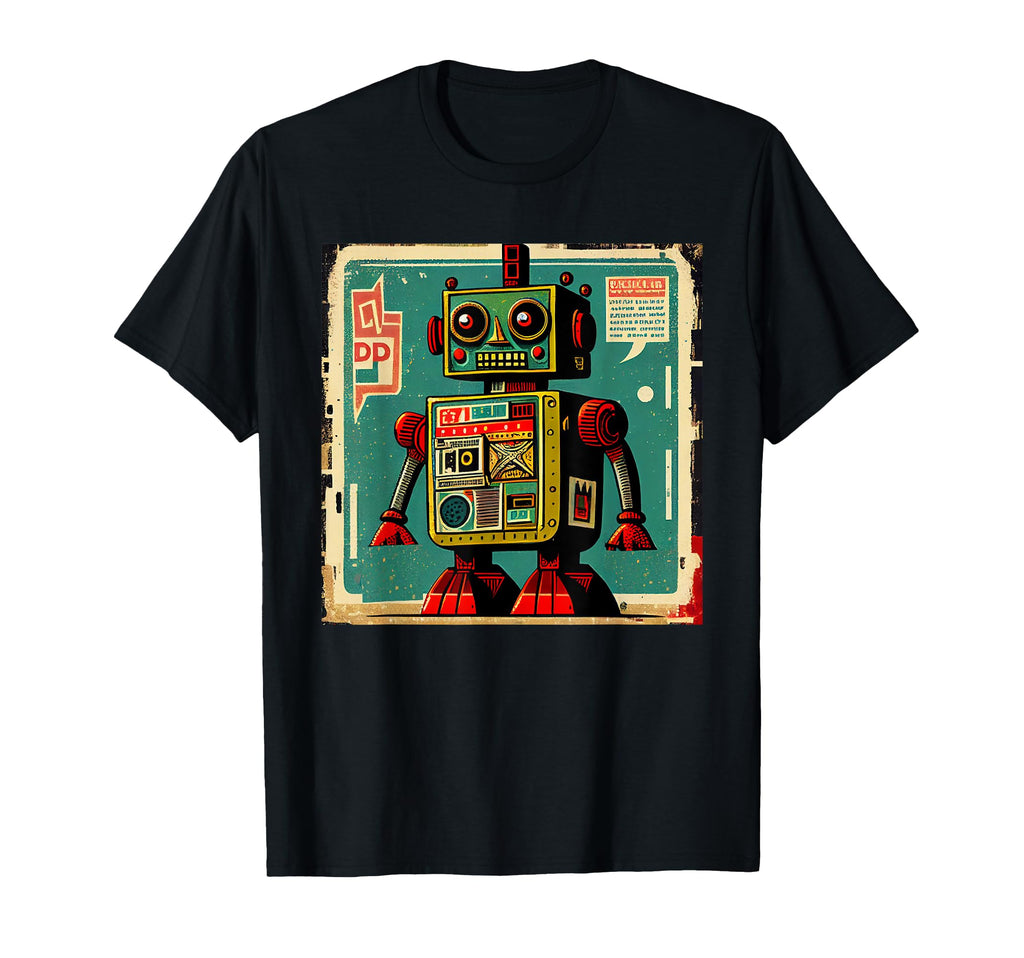 Robot Sci Fi Geek 80S 90S Aesthetic T-Shirt - Graphic Print Men Women - T-Shirt, Sweatshirt, Hoodie
