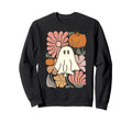Boho Ghost Floral Autumn Sweatshirt - Casual Everyday Wear Unisex - T-Shirt, Sweatshirt, Hoodie