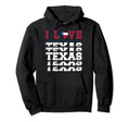 I Love Texas Flag State Shape Distressed Hoodie - Graphic Print Men Women - T-Shirt, Sweatshirt, Hoodie