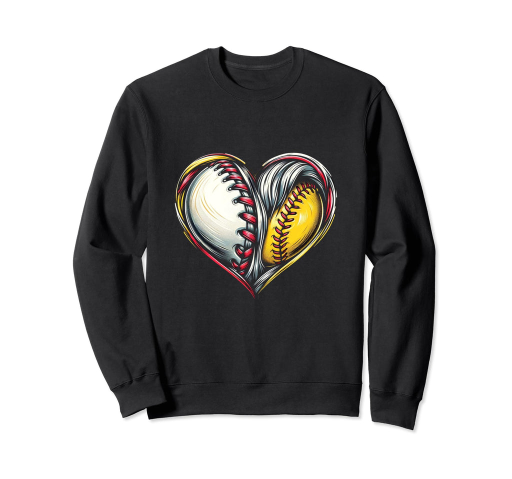 Mom Baseball Softball Supporter Sweatshirt - Fun Novelty Design for Adults - T-Shirt, Sweatshirt, Hoodie