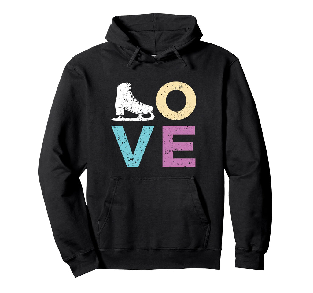 I Love Figure Skating Hooded Sweatshirt - Custom Art Print for Adults - T-Shirt, Sweatshirt, Hoodie