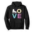 I Love Figure Skating Hooded Sweatshirt - Custom Art Print for Adults - T-Shirt, Sweatshirt, Hoodie