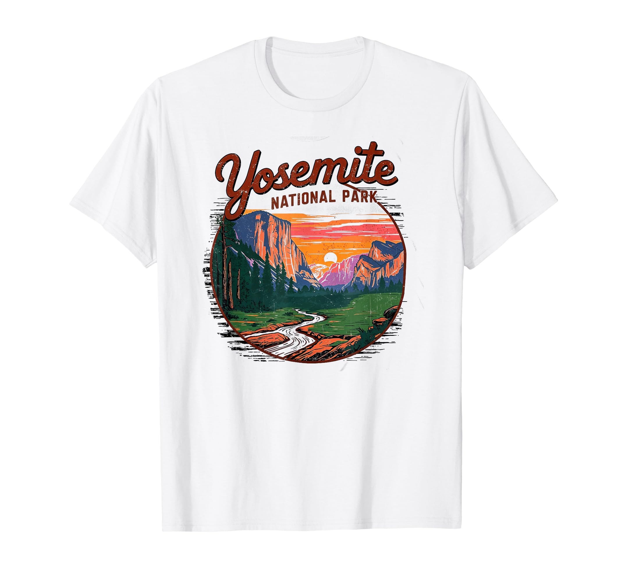 Yosemite National Park Sunset Landscape T-Shirt - Trendy Graphic Men Women - T-Shirt, Sweatshirt, Hoodie