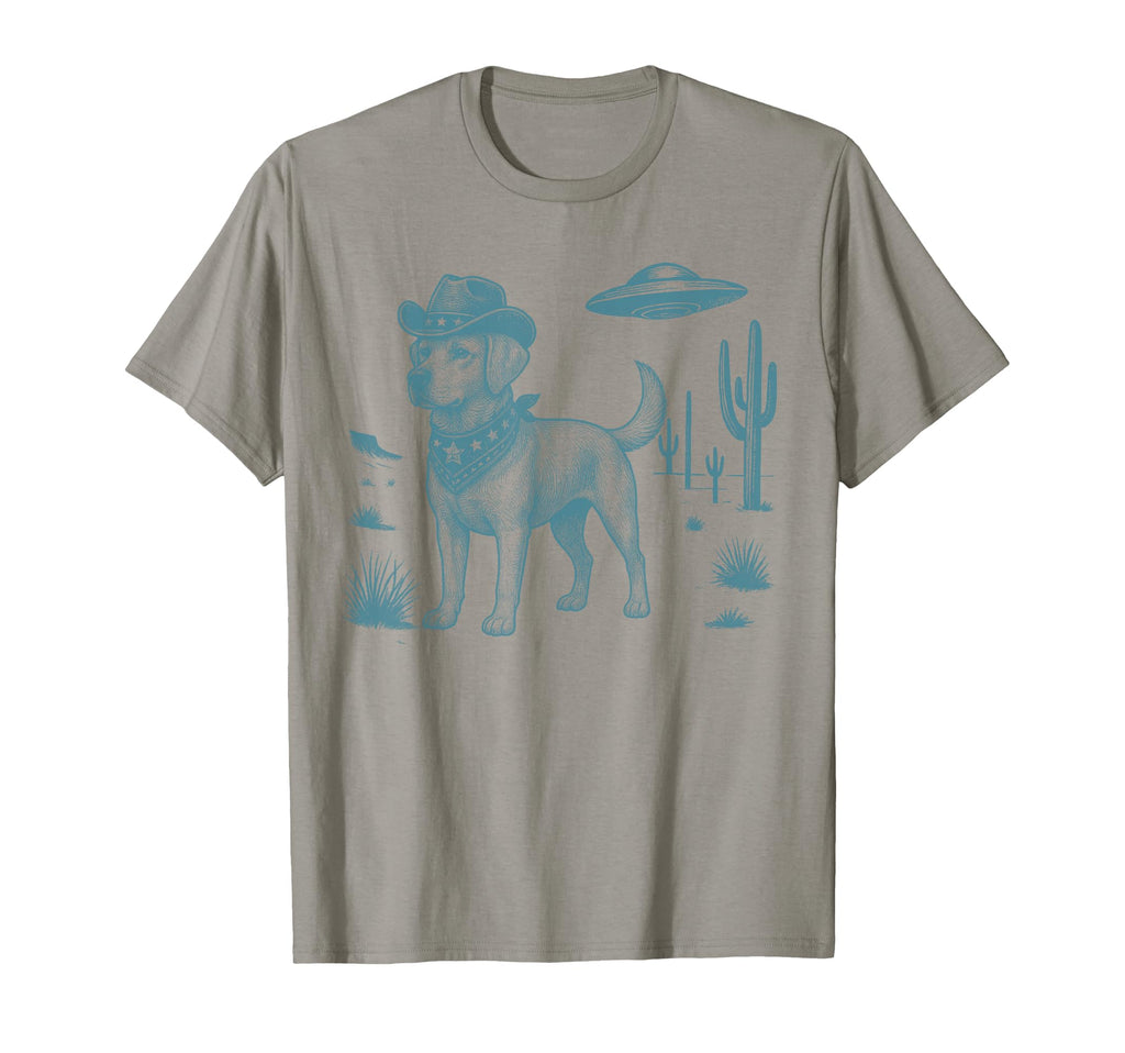 Labrador Retriever Dog Cowboy Ufo T-Shirt - Trendy Graphic for Adults - T-Shirt, Sweatshirt, Hoodie