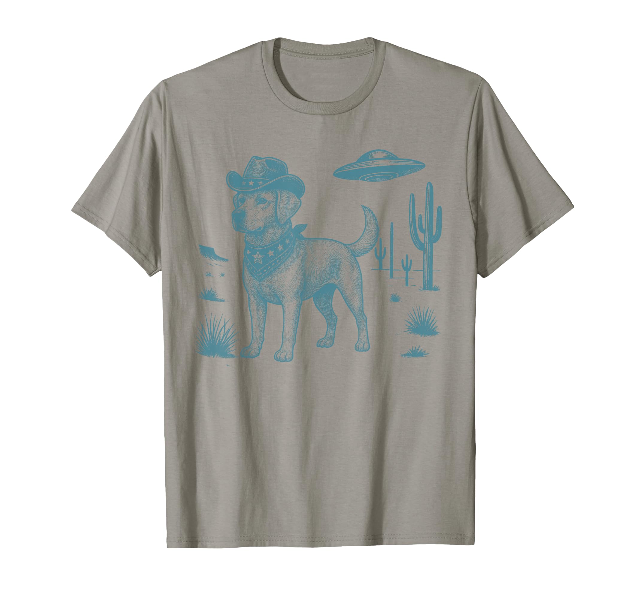 Labrador Retriever Dog Cowboy Ufo T-Shirt - Trendy Graphic for Adults - T-Shirt, Sweatshirt, Hoodie