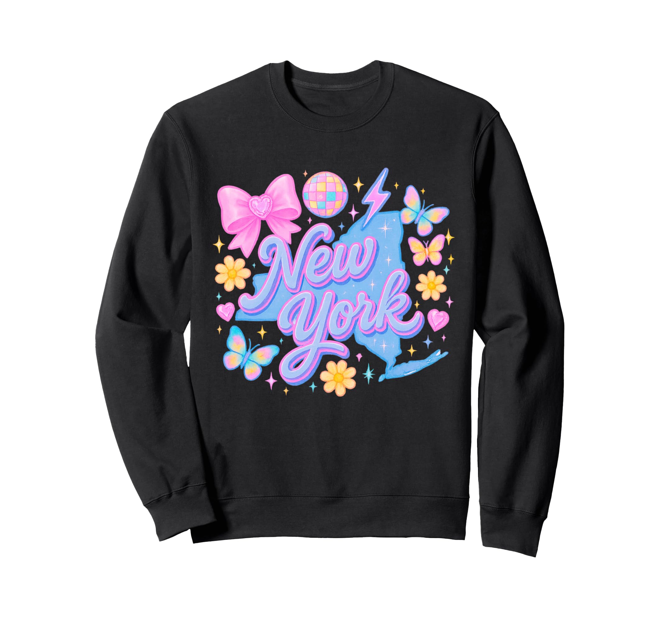 New York Y2K Coquette Aesthetic Sweatshirt - Novelty Apparel for Adults - T-Shirt, Sweatshirt, Hoodie