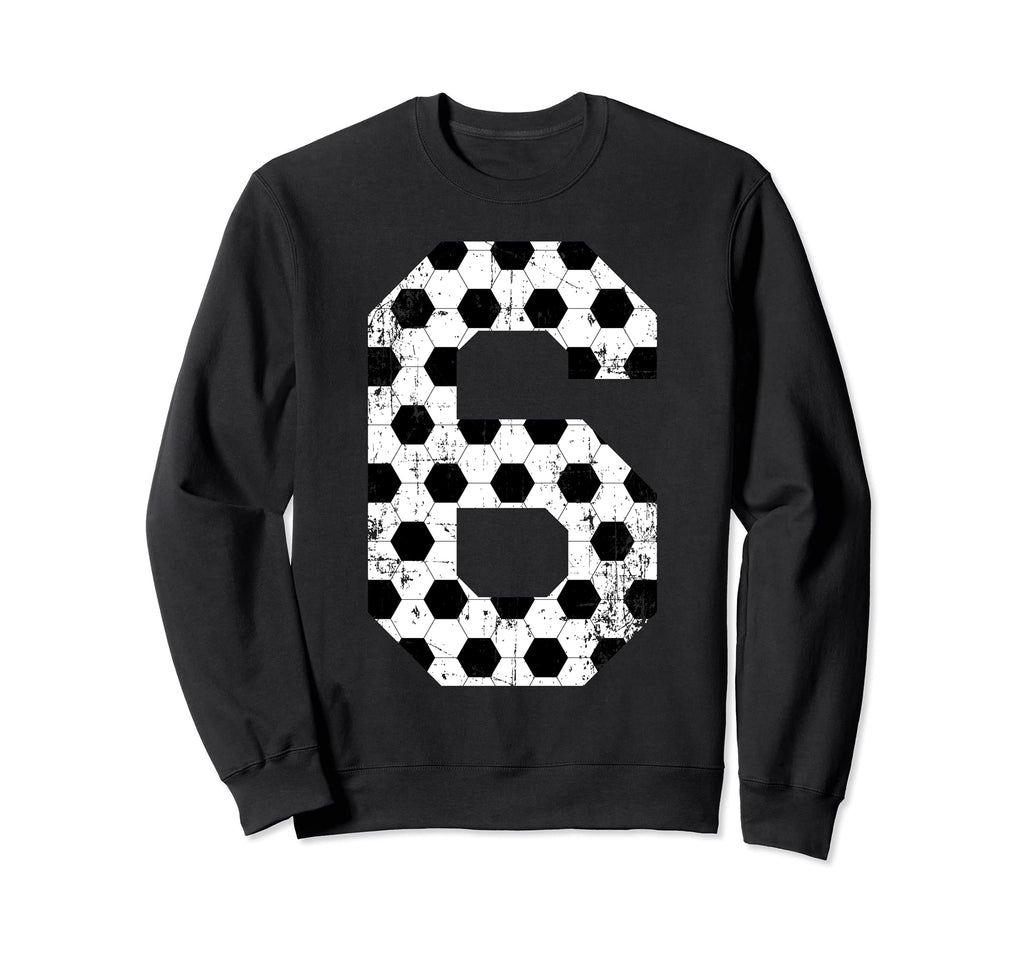 Soccer 6 Jersey Number Sweatshirt - Graphic Print Men Women - T-Shirt, Sweatshirt, Hoodie