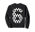 Soccer 6 Jersey Number Sweatshirt - Graphic Print Men Women - T-Shirt, Sweatshirt, Hoodie
