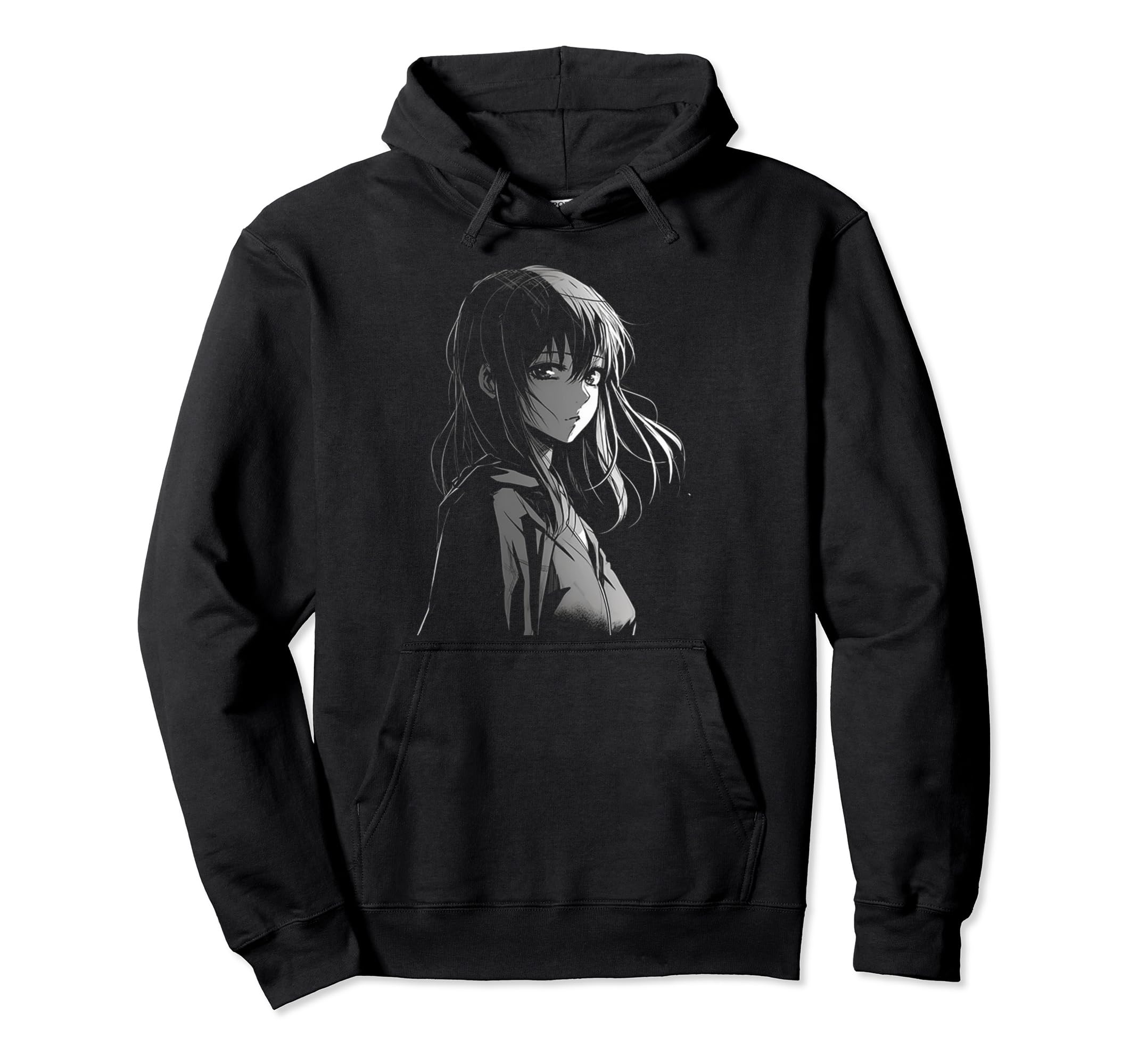 Sad Anime Goth Aesthetic Japanese Hoodie - Fun Novelty Design Unisex - T-Shirt, Sweatshirt, Hoodie