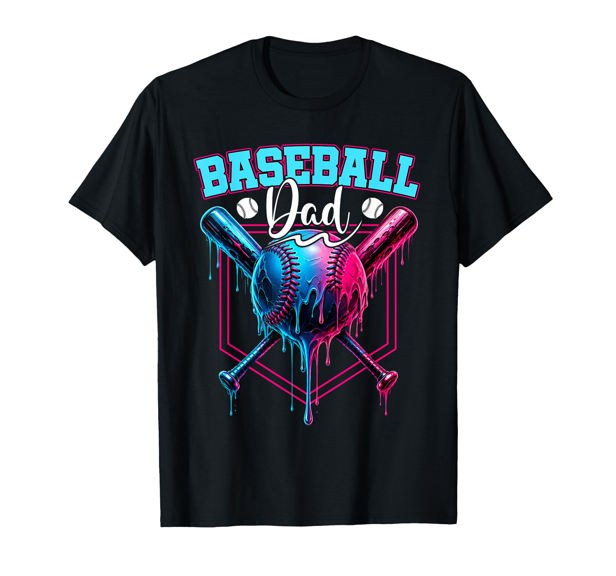 Baseball Dad Drip Fathers Day Coach Daddy T-Shirt - Graphic Print Unisex - T-Shirt, Sweatshirt, Hoodie