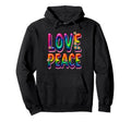 60S 70S Flower Power Groovy Love Peace Hoodie - Minimalist Print Unisex - T-Shirt, Sweatshirt, Hoodie