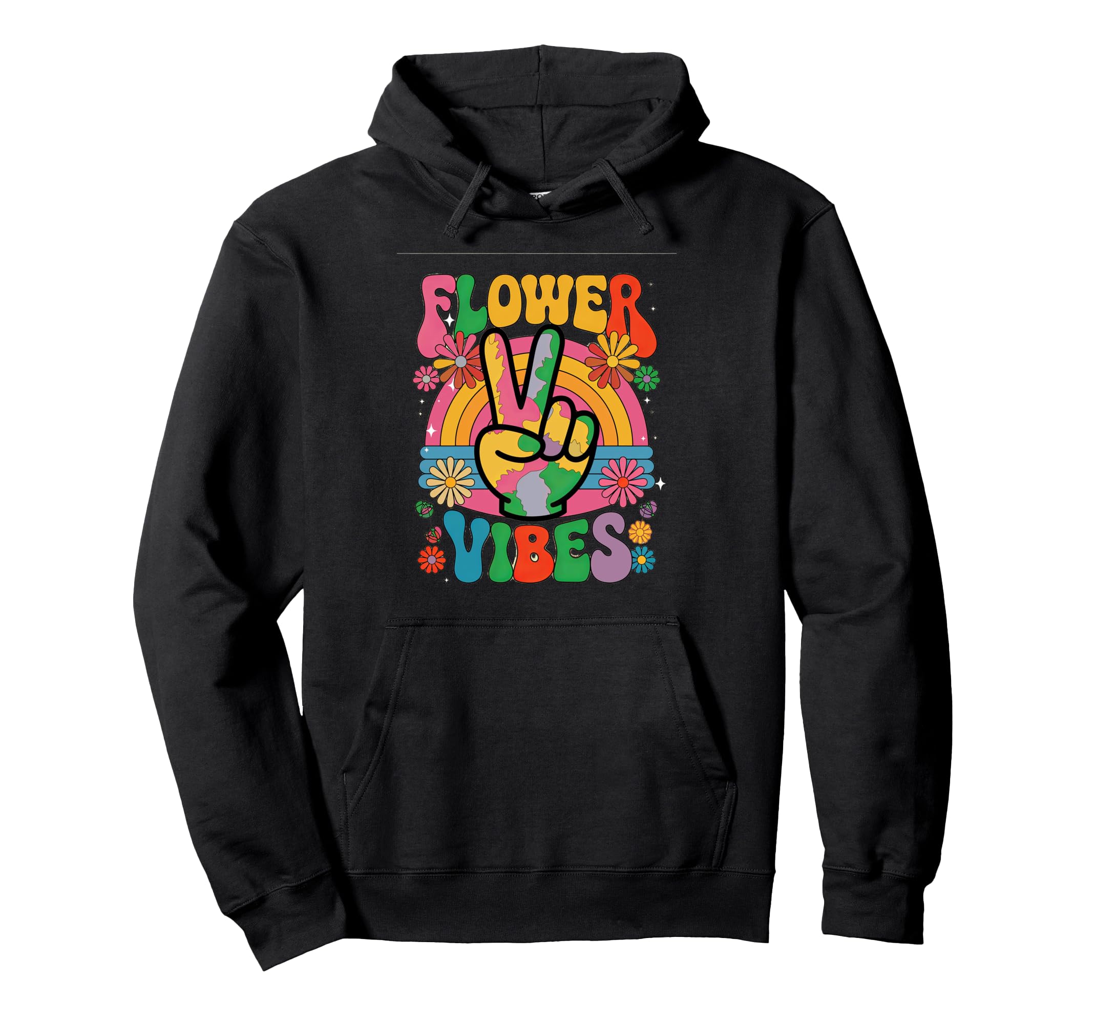 Groovy Flower Vibes Grooooovy Party Hoodie - Aesthetic Graphic Unisex - T-Shirt, Sweatshirt, Hoodie