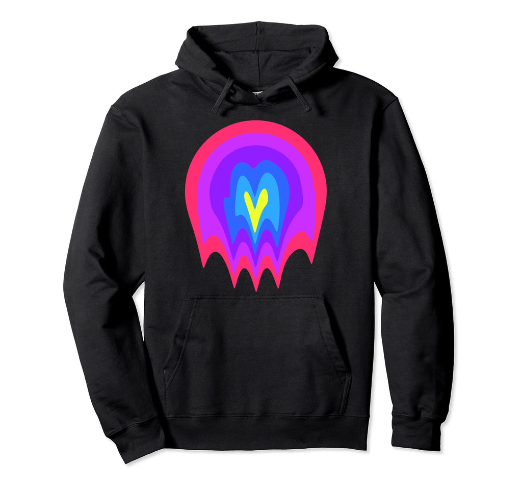 Circle Drippy Trippy Glitch Hoodie - Novelty Apparel Men Women - T-Shirt, Sweatshirt, Hoodie