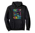 Best 1971 Birthday Birth Year Cassette Hoodie - Graphic Print for Adults - T-Shirt, Sweatshirt, Hoodie
