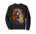 Mary Jesus Distressed 90S Goth Sweatshirt - Unique Graphic for Adults - T-Shirt, Sweatshirt, Hoodie