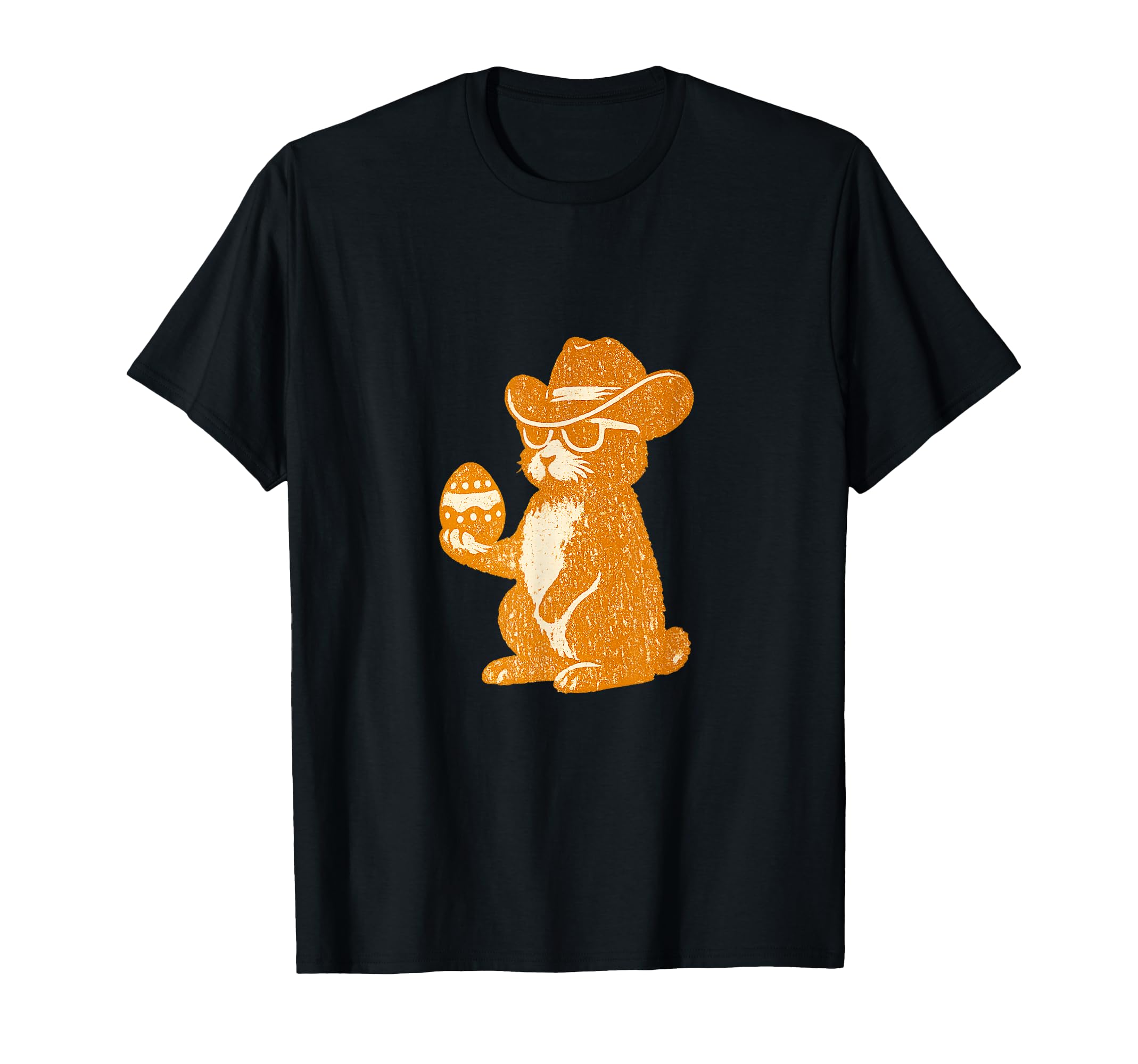 Cowboy Easter Bunny Holding Egg Western T-Shirt - Unique Graphic for Adults - T-Shirt, Sweatshirt, Hoodie