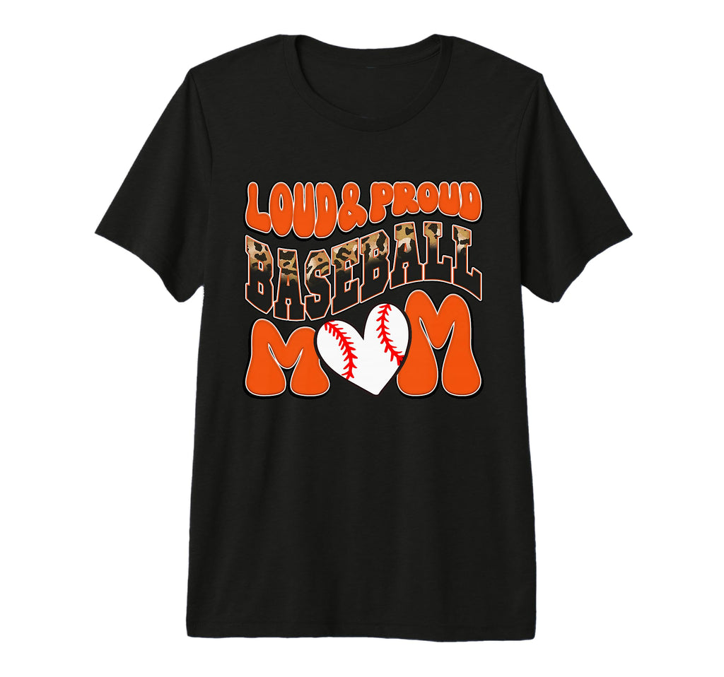 Loud Proud Baseball Mom Orange Team T-Shirt - Streetwear Style Men Women - T-Shirt, Sweatshirt, Hoodie