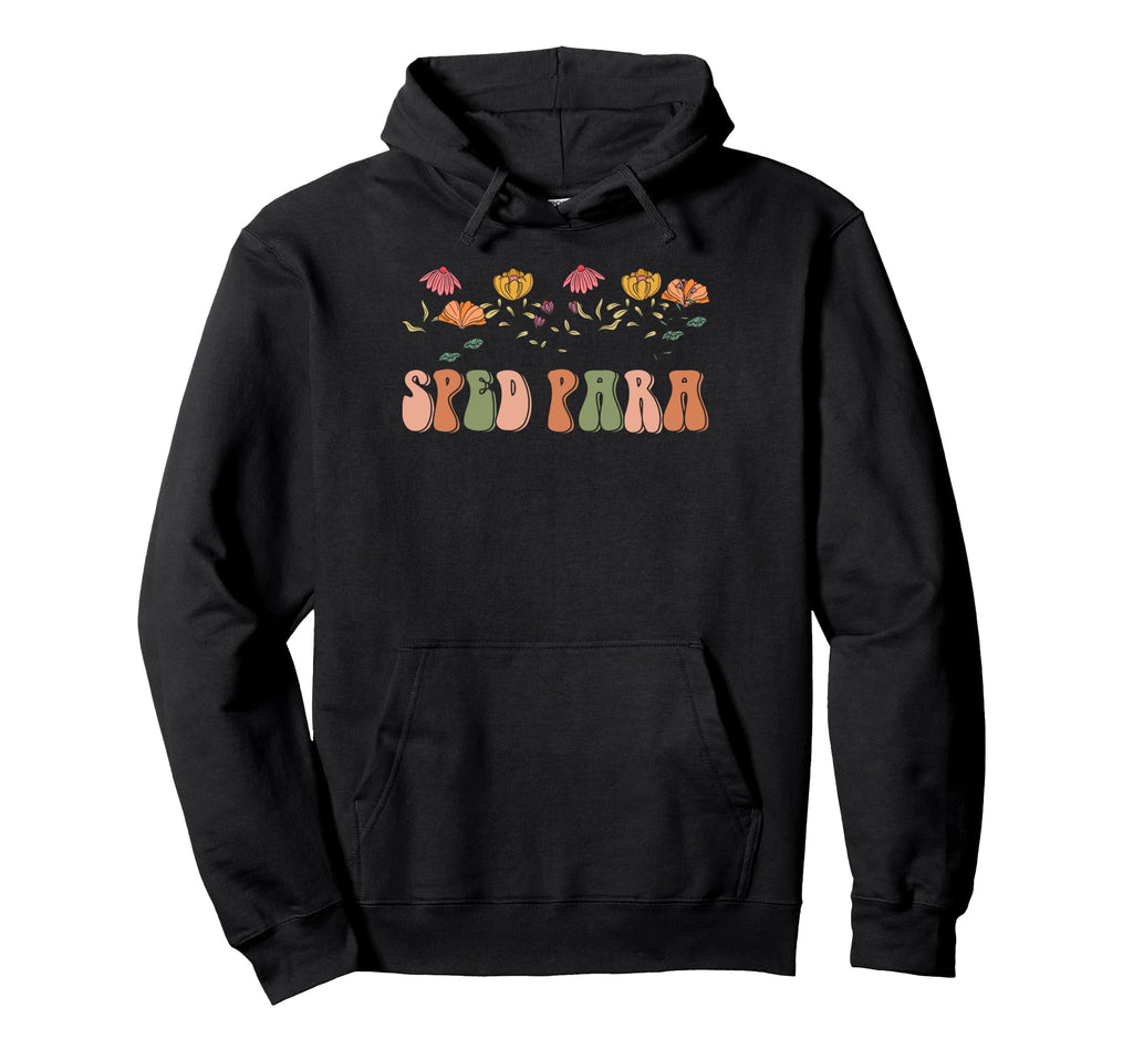 Boho Floral Sped Para Gift Wildflower Hoodie - Trendy Graphic for Adults - T-Shirt, Sweatshirt, Hoodie