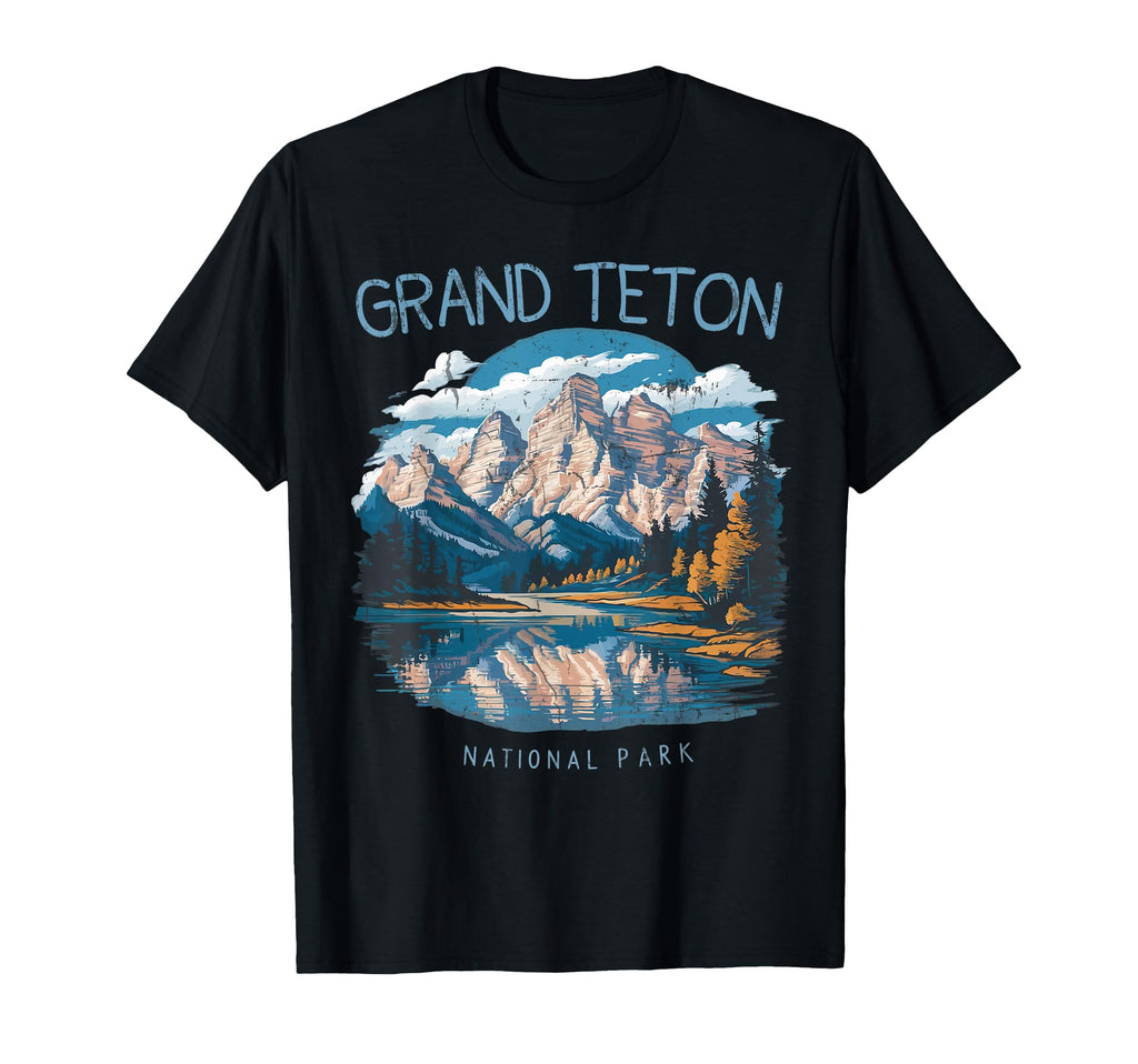Grand Teton Us Wyoming Jackson Hole Lake T-Shirt - Graphic Print Men Women - T-Shirt, Sweatshirt, Hoodie