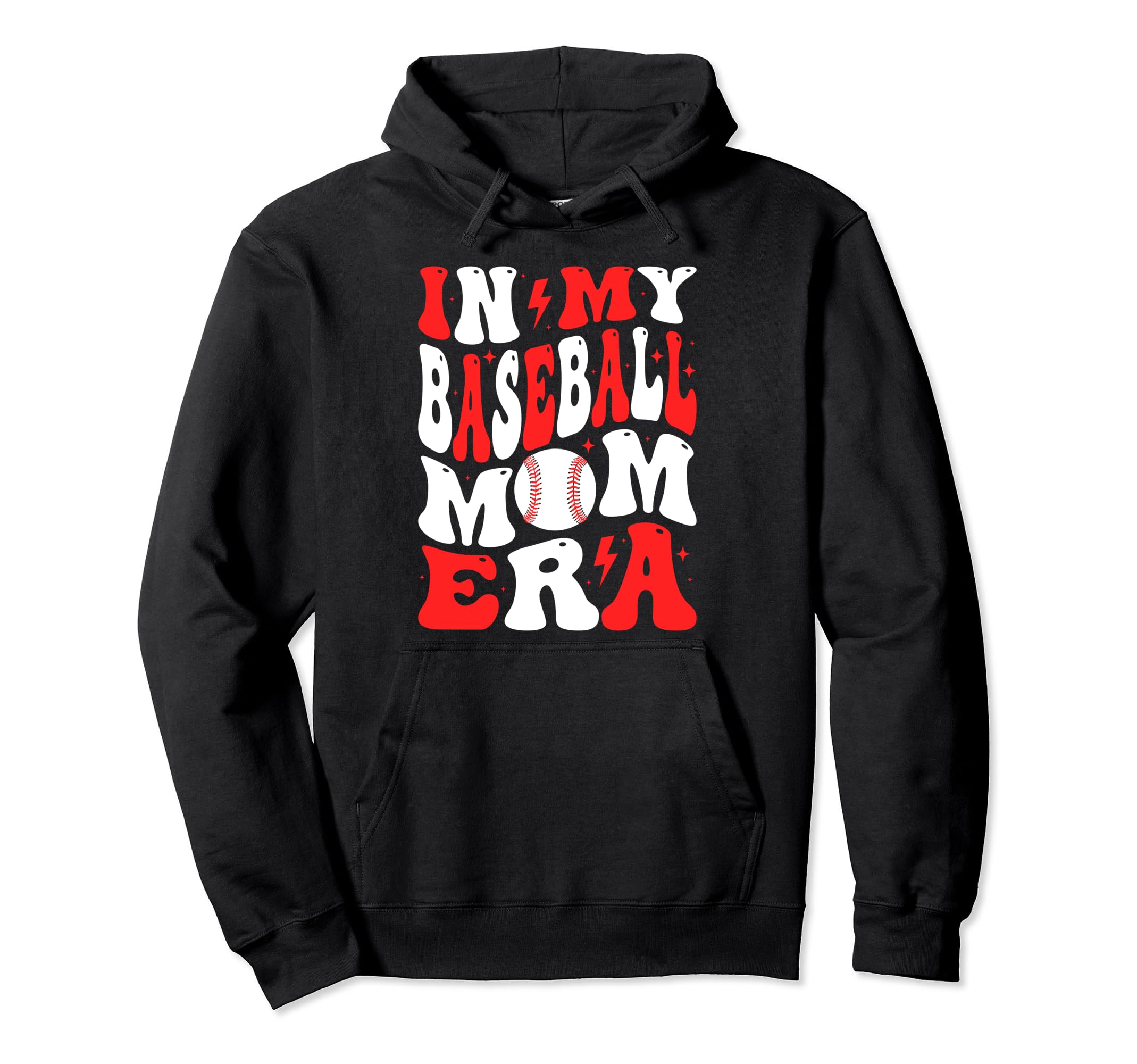 My Baseball Mom Era Groovy Mom Hoodie - Fun Novelty Design Unisex - T-Shirt, Sweatshirt, Hoodie