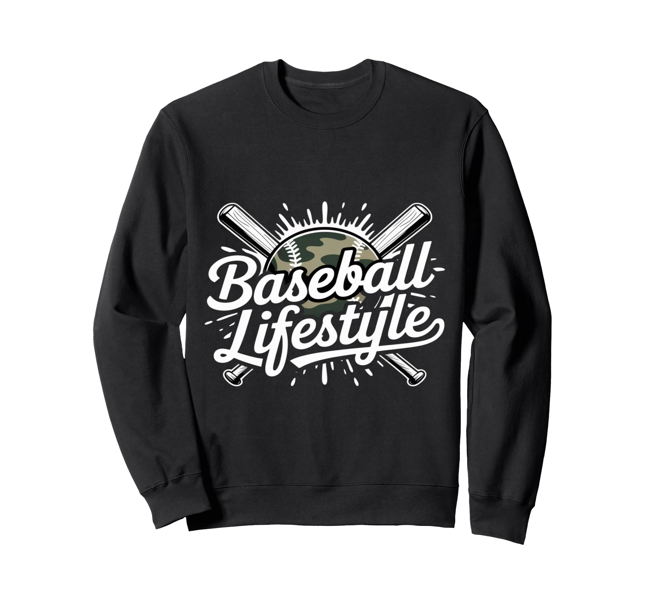 Baseball Lifestyle Bats Game Day Sweatshirt - Custom Art Print Men Women - T-Shirt, Sweatshirt, Hoodie