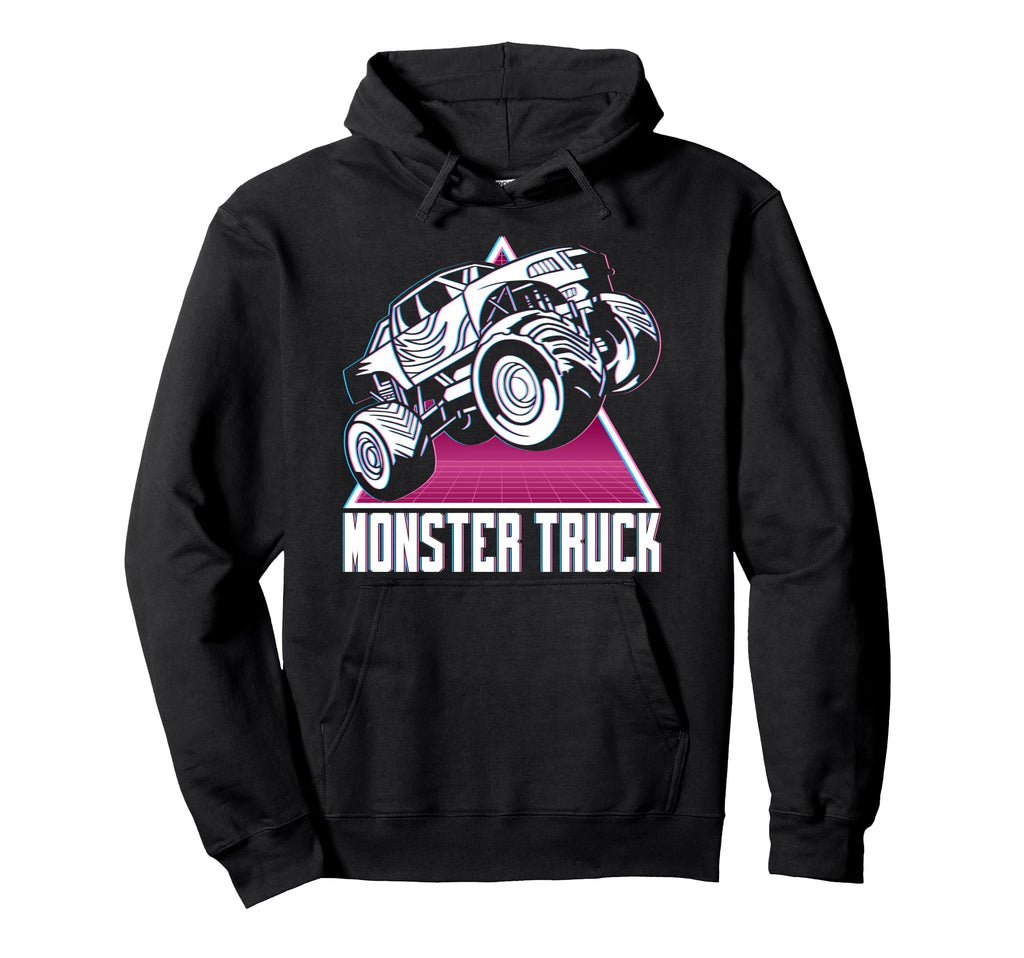Vaporwave Aesthetic Monster Truck Offroad Hoodie - Custom Art Print Unisex - T-Shirt, Sweatshirt, Hoodie