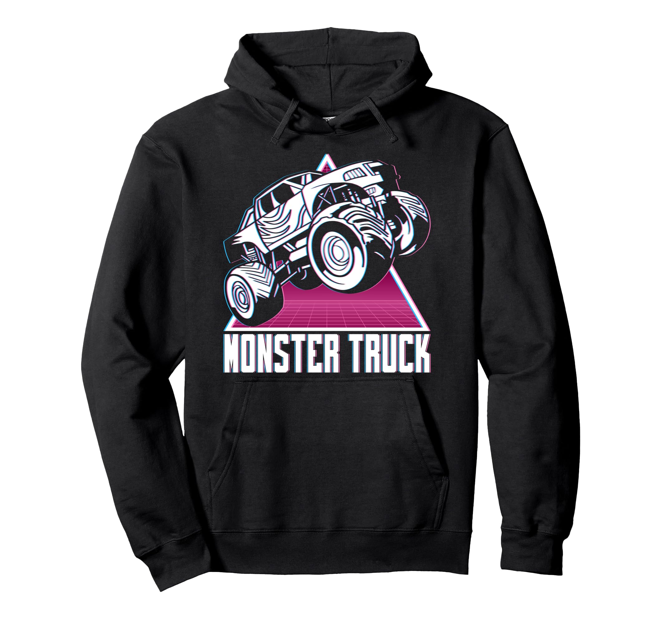 Vaporwave Aesthetic Monster Truck Offroad Hoodie - Custom Art Print Unisex - T-Shirt, Sweatshirt, Hoodie
