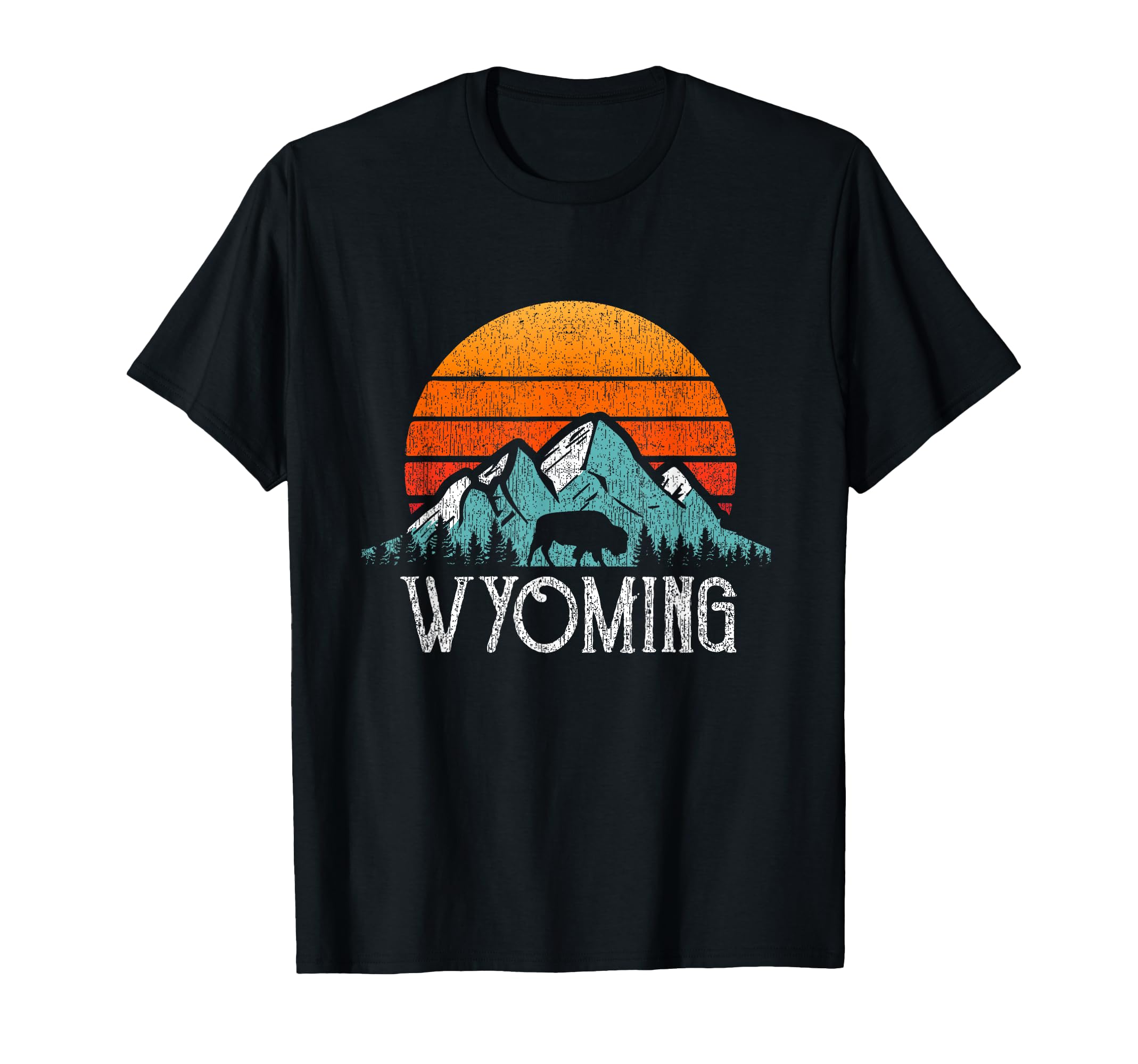 Wyoming Wy Mountains State Wildlife T-Shirt - Graphic Print for Adults - T-Shirt, Sweatshirt, Hoodie