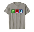 Skiing Peace Love Ski T-Shirt - Casual Everyday Wear for Adults - T-Shirt, Sweatshirt, Hoodie