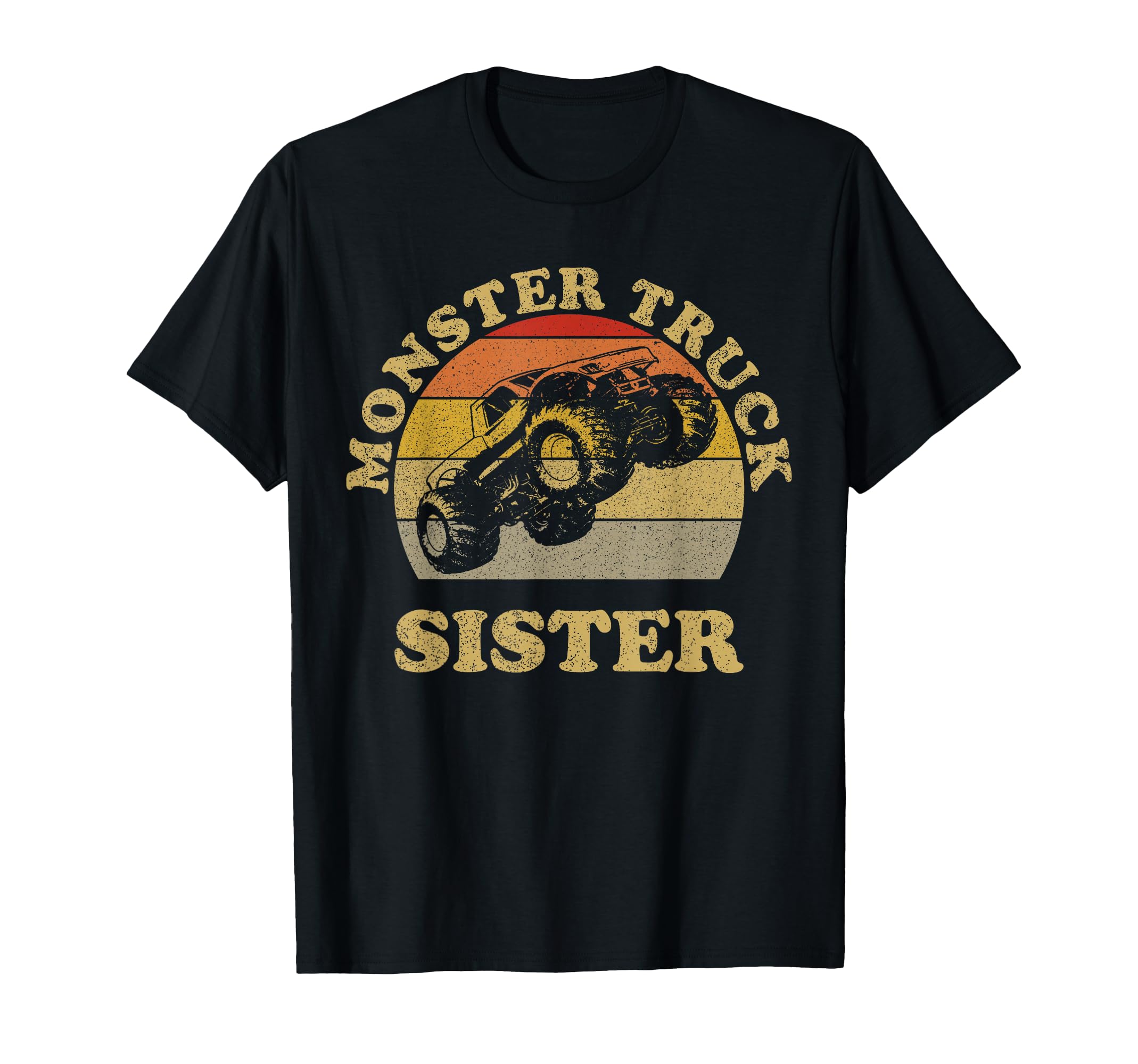 Monster Truck Sister Sunset T-Shirt - Casual Everyday Wear for Adults - T-Shirt, Sweatshirt, Hoodie