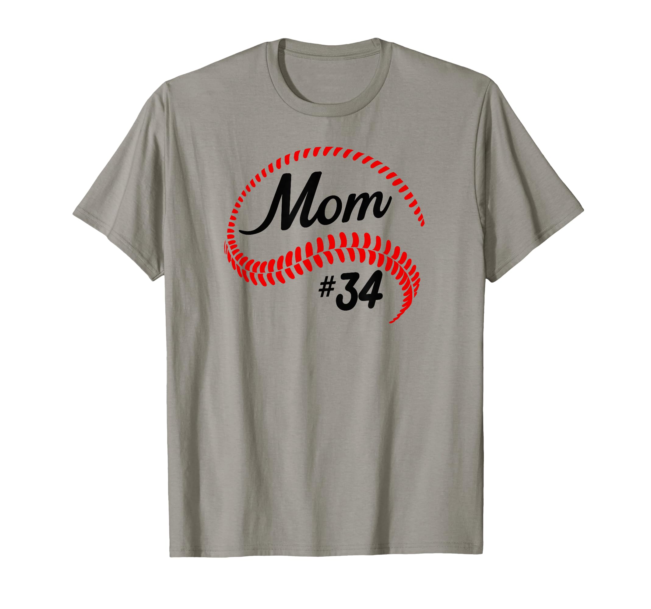 Baseball Softball 34 Baseball Mom Mothers T-Shirt - Trendy Graphic Unisex - T-Shirt, Sweatshirt, Hoodie