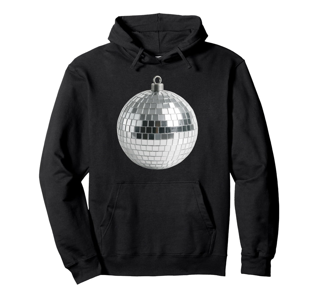 Silver Disco Ball Minimal Dancecore Hoodie - Custom Art Print Men Women - T-Shirt, Sweatshirt, Hoodie