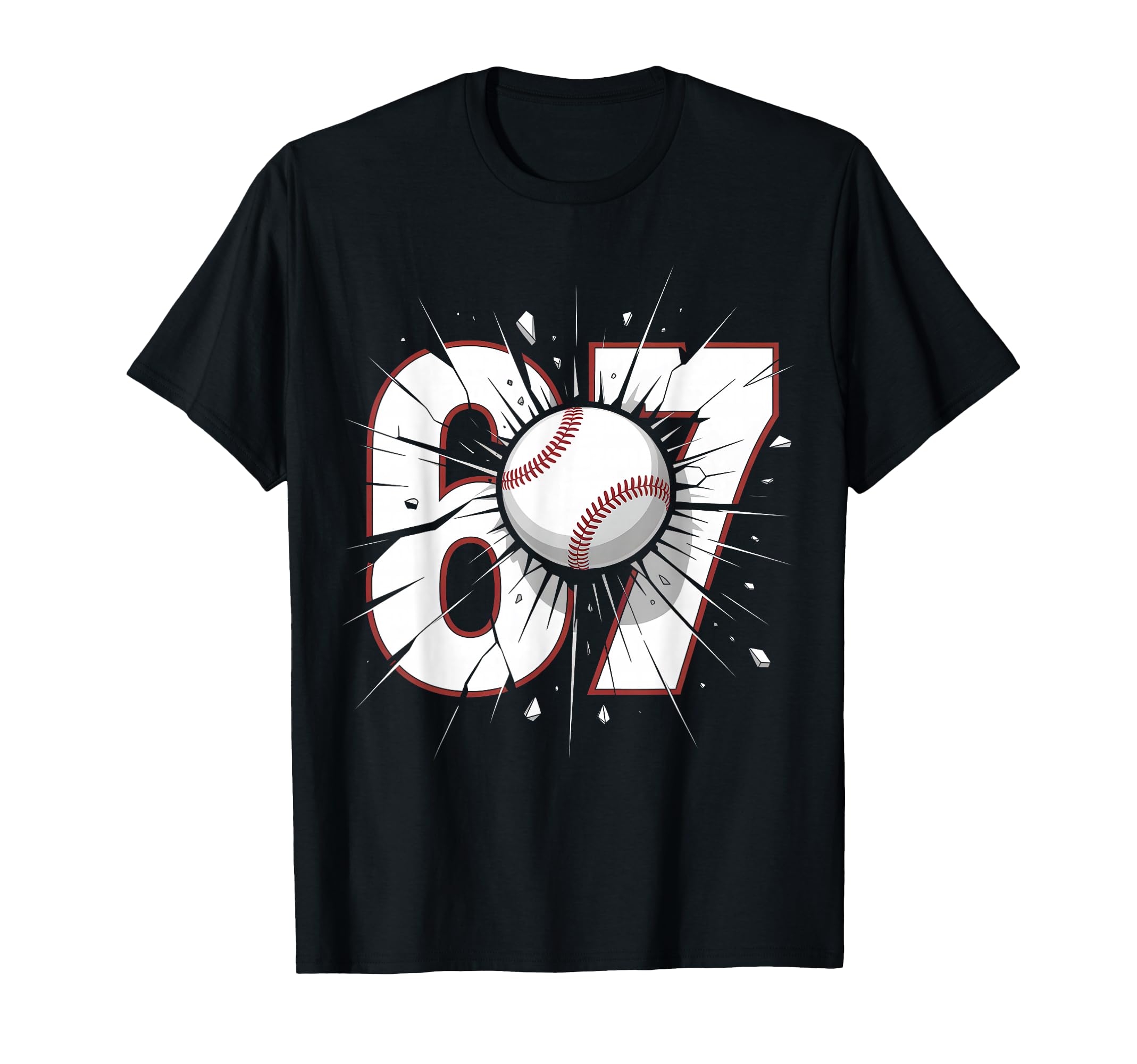 67 Baseball Six Seven 6 7 Meme 67 T-Shirt - Unique Graphic Unisex - T-Shirt, Sweatshirt, Hoodie