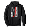 Proud Dad American Distressed Flag Hoodie - Streetwear Style Men Women - T-Shirt, Sweatshirt, Hoodie