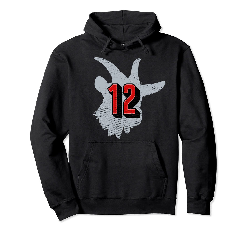 Goat 12 Distressed Hoodie - Novelty Apparel Men Women - T-Shirt, Sweatshirt, Hoodie