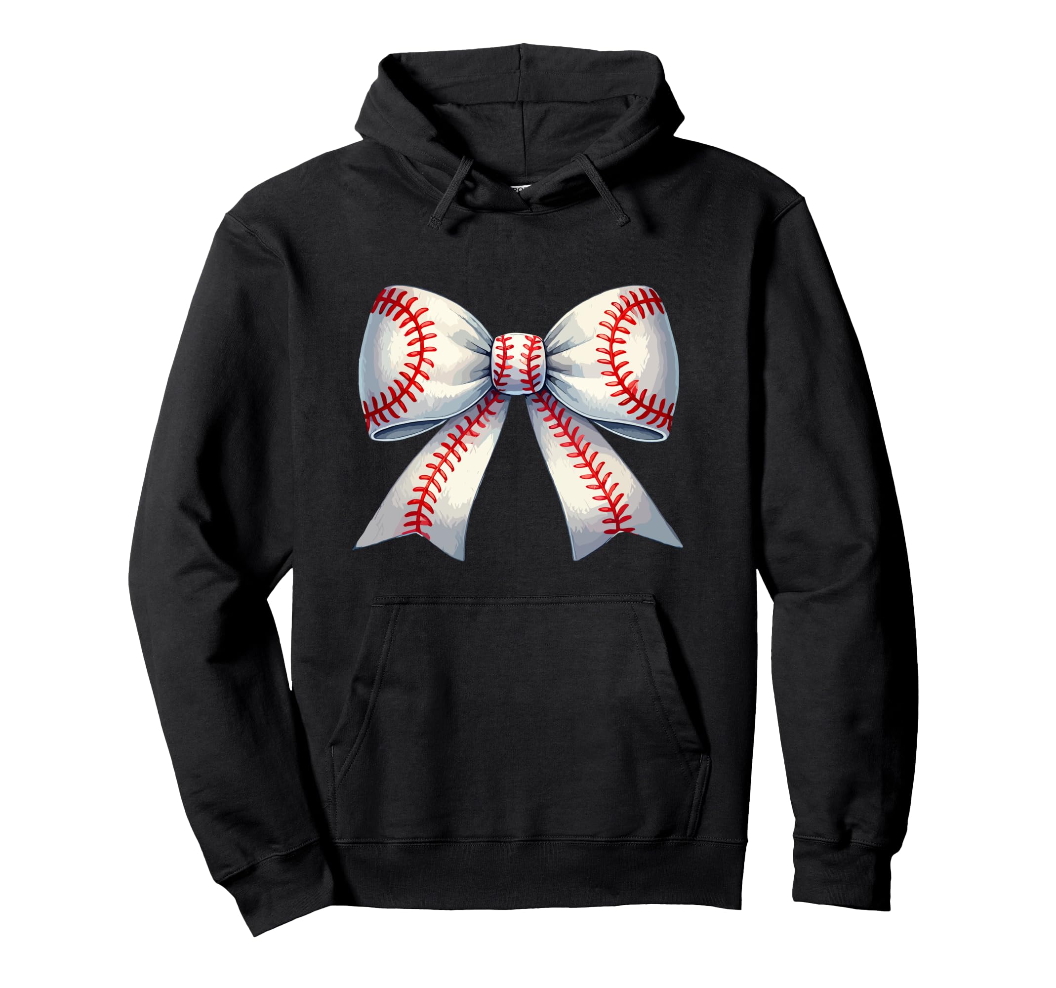 Coquette Baseball Bow Baseball Mom Hoodie - Fun Novelty Design Unisex - T-Shirt, Sweatshirt, Hoodie
