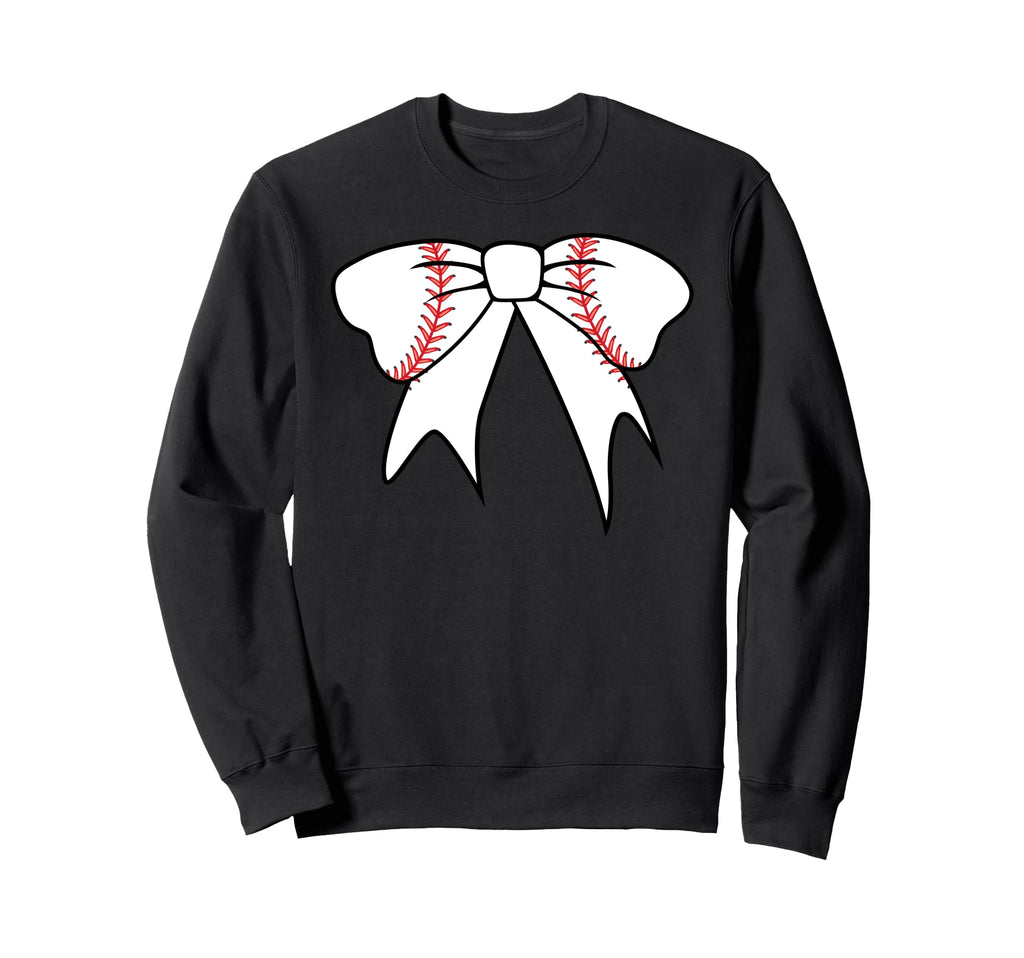 Baseball Mom Coquette Bow Sweatshirt - Fun Novelty Design Men Women - T-Shirt, Sweatshirt, Hoodie