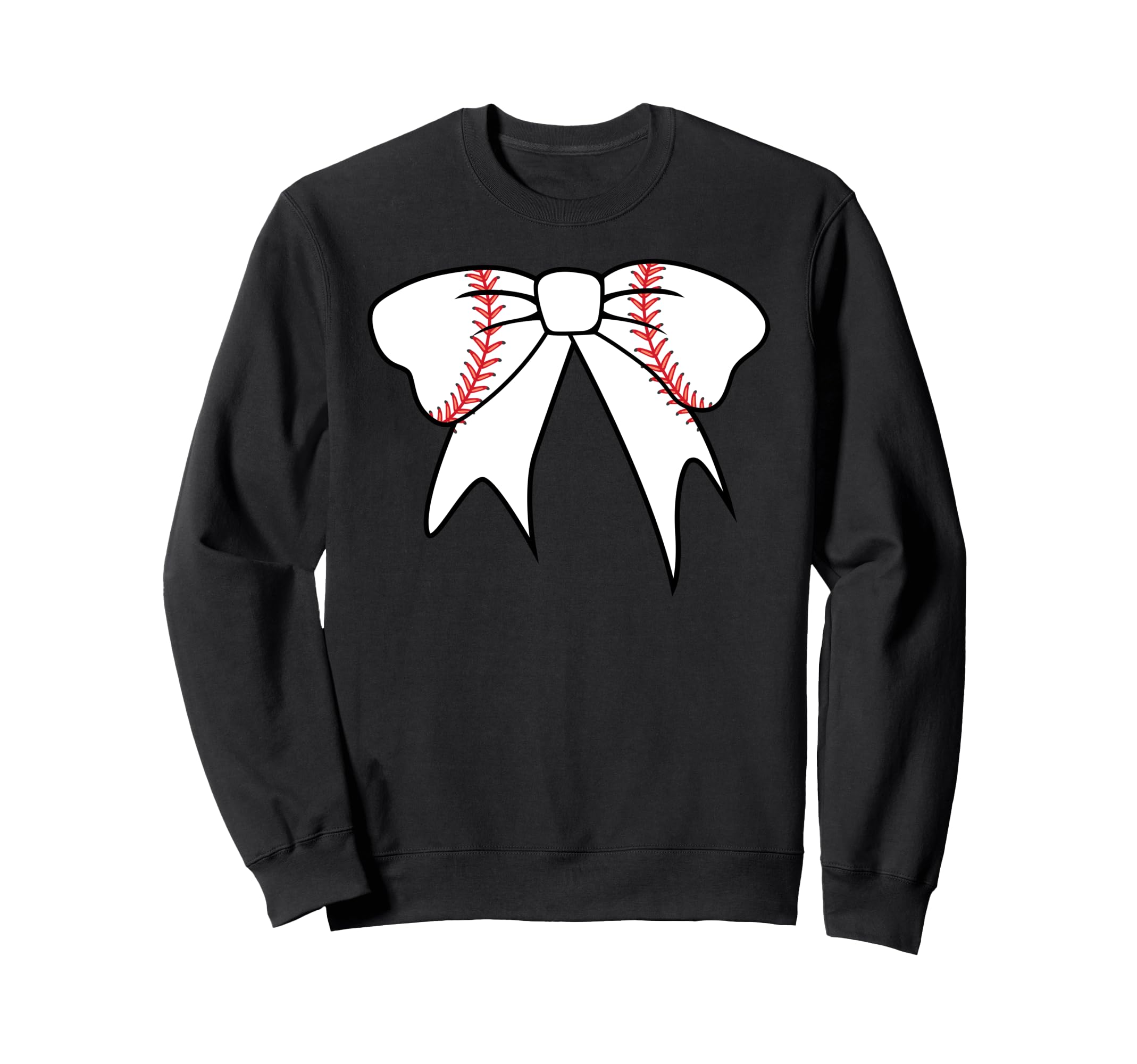 Baseball Mom Coquette Bow Sweatshirt - Fun Novelty Design Men Women - T-Shirt, Sweatshirt, Hoodie