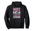 Baseball Wife Mom Softball Legend Hoodie - Custom Art Print for Adults - T-Shirt, Sweatshirt, Hoodie