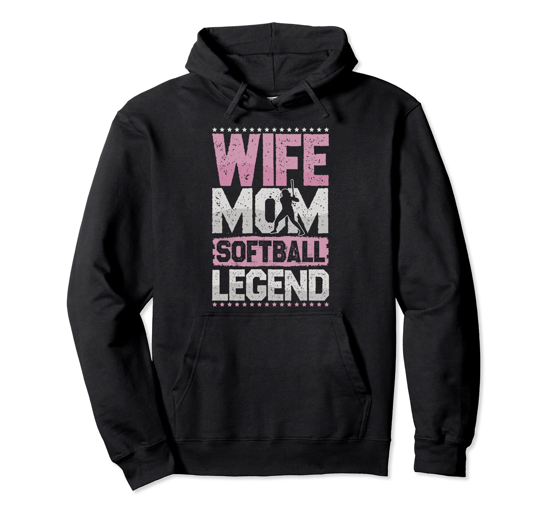 Baseball Wife Mom Softball Legend Hoodie - Custom Art Print for Adults - T-Shirt, Sweatshirt, Hoodie