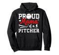 Proud Mama Baseball Pitcher Mom Baseball Hoodie - Aesthetic Graphic Unisex - T-Shirt, Sweatshirt, Hoodie