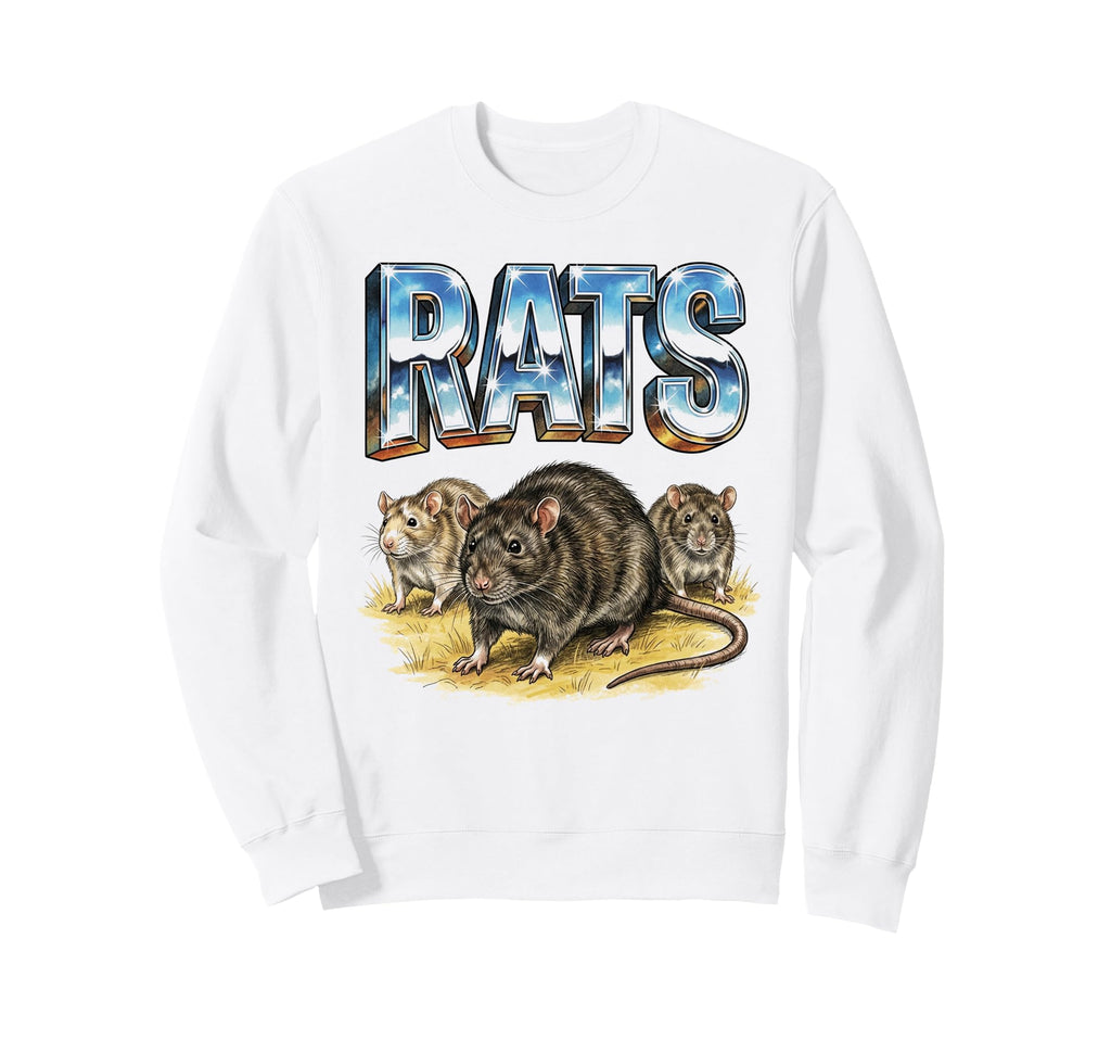 Rats 70S 90S Rats Rodents Animal Lover Sweatshirt - Trendy Graphic Unisex - T-Shirt, Sweatshirt, Hoodie